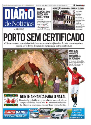 Edição do dia 3 Dezembro 2008 da pubicação Diário de Notícias