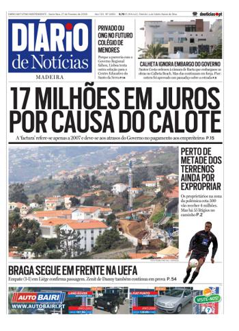 Edição do dia 27 Fevereiro 2009 da pubicação Diário de Notícias