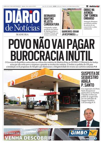 Edição do dia 18 Julho 2009 da pubicação Diário de Notícias