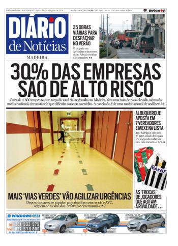 Edição do dia 6 Agosto 2009 da pubicação Diário de Notícias