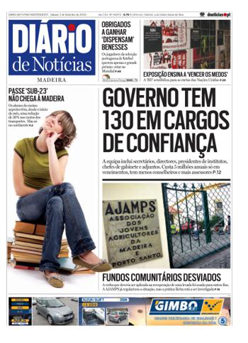 Edição do dia 5 Setembro 2009 da pubicação Diário de Notícias