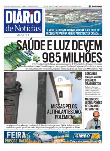 Edição do dia 7 Novembro 2009 da pubicação Diário de Notícias