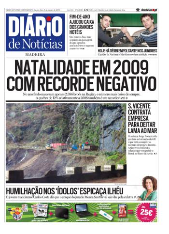 Edição do dia 6 Janeiro 2010 da pubicação Diário de Notícias