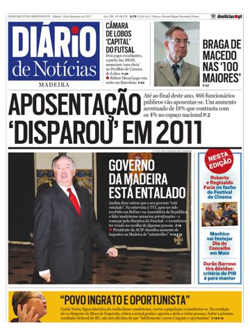 Edição do dia 19 Novembro 2011 da pubicação Diário de Notícias