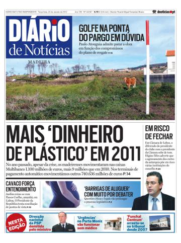 Edição do dia 24 Janeiro 2012 da pubicação Diário de Notícias