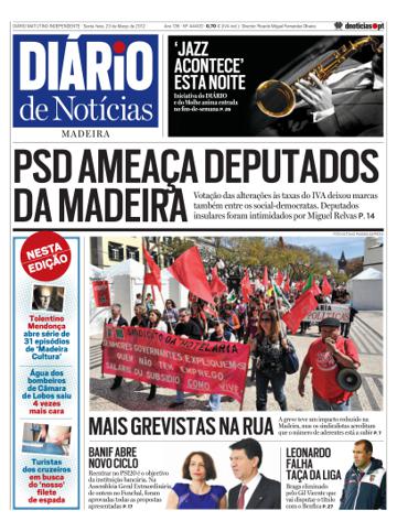 Edição do dia 23 Março 2012 da pubicação Diário de Notícias