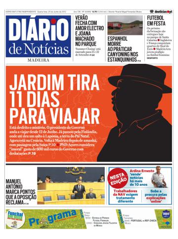 Edição do dia 20 Junho 2012 da pubicação Diário de Notícias