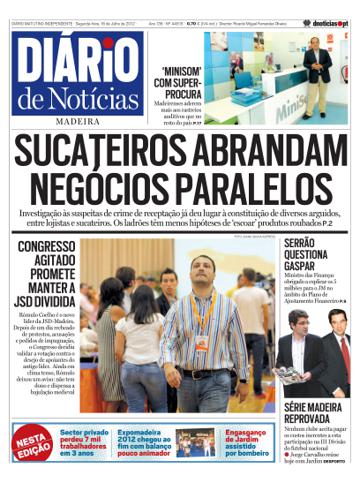 Edição do dia 16 Julho 2012 da pubicação Diário de Notícias