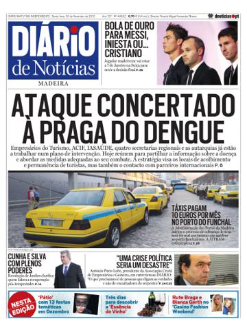 Edição do dia 30 Novembro 2012 da pubicação Diário de Notícias