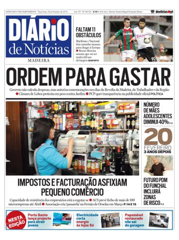 Edição do dia 19 Fevereiro 2013 da pubicação Diário de Notícias