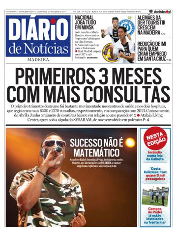 Edição do dia 20 Agosto 2014 da pubicação Diário de Notícias