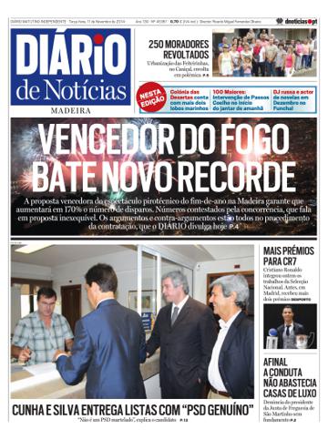 Edição do dia 11 Novembro 2014 da pubicação Diário de Notícias