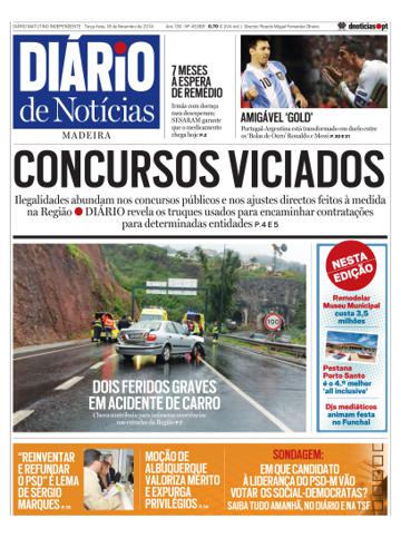 Edição do dia 18 Novembro 2014 da pubicação Diário de Notícias