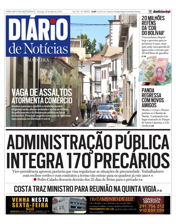 Edição do dia 20 Maio 2018 da pubicação Diário de Notícias