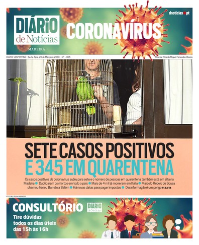 Edição do dia 20 Março 2020 da pubicação DIÁRIO do Coronavírus