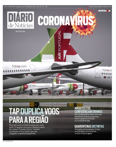 Edição do dia 25 Maio 2020 da pubicação DIÁRIO do Coronavírus