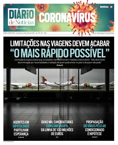 Edição do dia 29 Abril 2020 da pubicação DIÁRIO do Coronavírus
