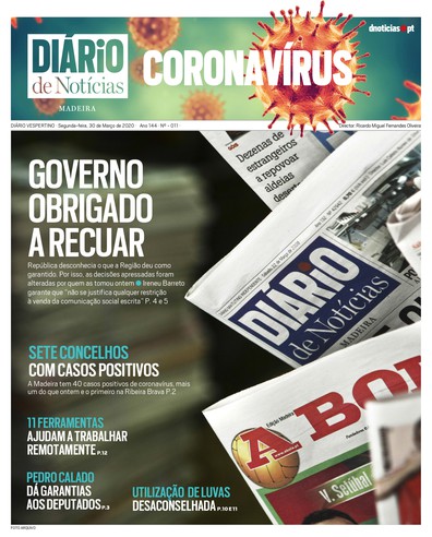 Edição do dia 30 Março 2020 da pubicação DIÁRIO do Coronavírus