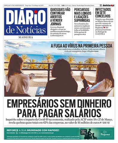 Edição do dia 31 Março 2020 da pubicação Diário de Notícias