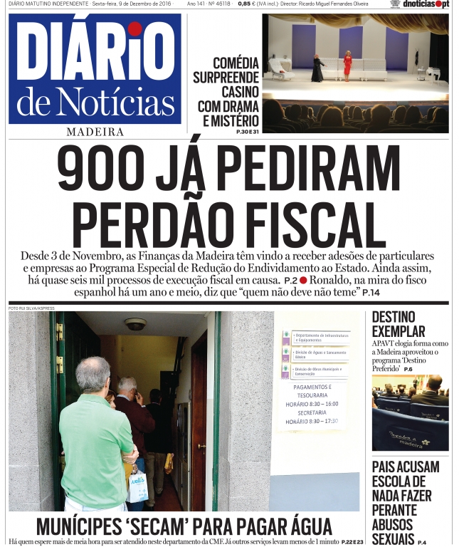 Edição do dia 9 Dezembro 2016 da pubicação Diário de Notícias