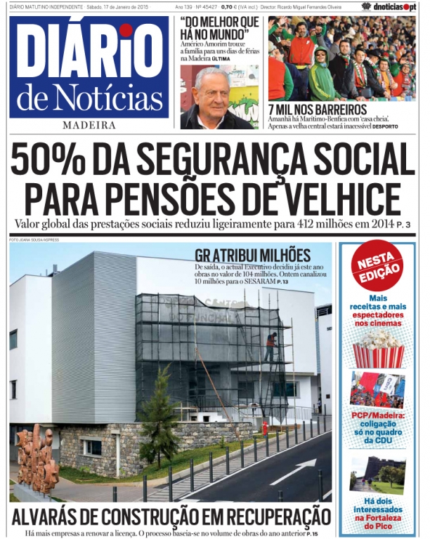 Edição do dia 17 Janeiro 2015 da pubicação Diário de Notícias