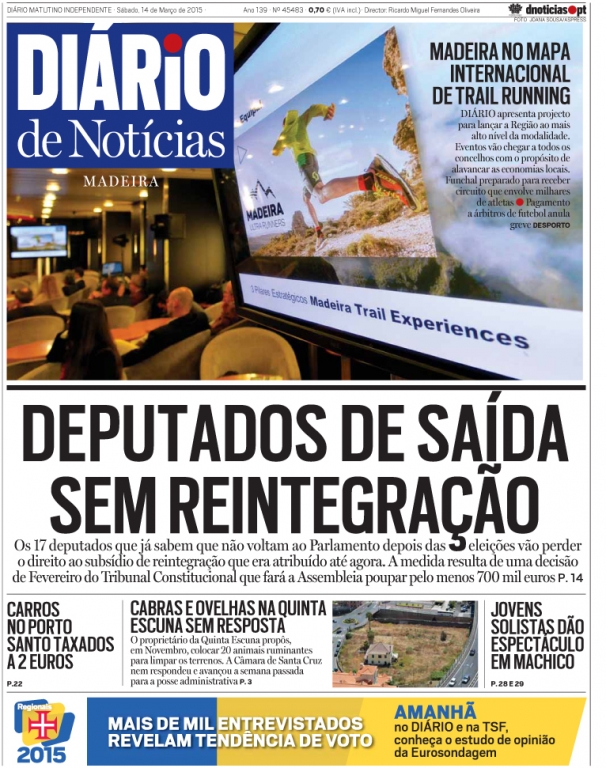 Edição do dia 14 Março 2015 da pubicação Diário de Notícias