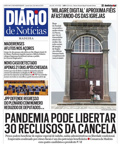 Edição do dia 8 Abril 2020 da pubicação Diário de Notícias