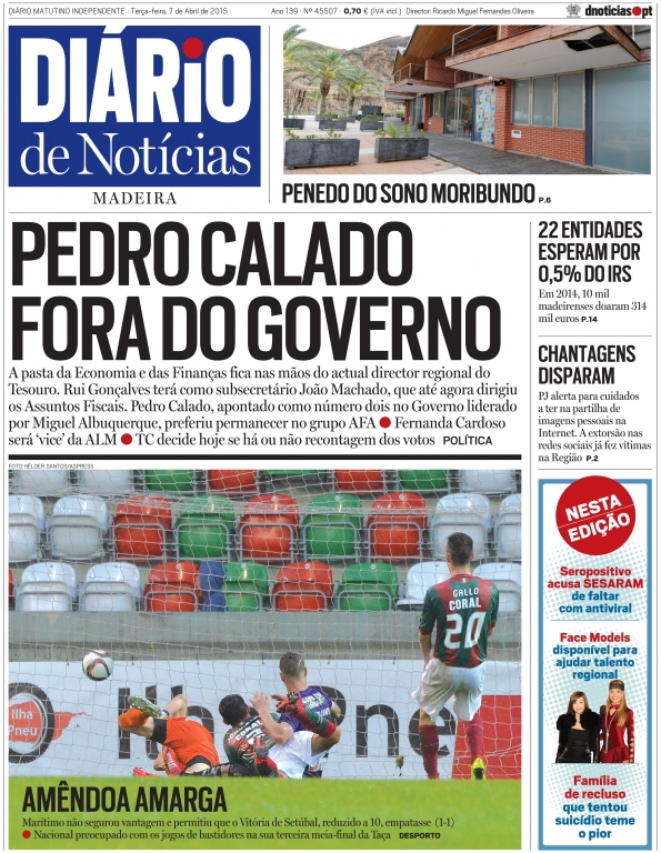 Edição do dia 7 Abril 2015 da pubicação Diário de Notícias