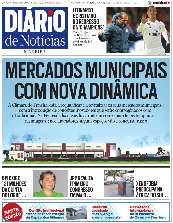 Edição do dia 14 Abril 2015 da pubicação Diário de Notícias