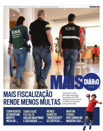 Edição do dia 3 Março 2021 da pubicação MAIS Diário