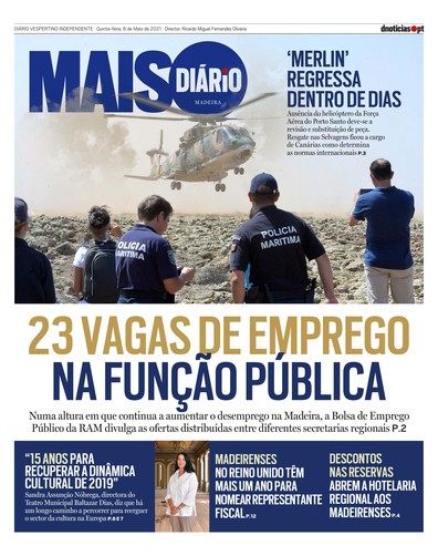 Edição do dia 6 Maio 2021 da pubicação MAIS Diário