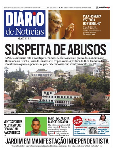 Edição do dia 1 Abril 2014 da pubicação Diário de Notícias