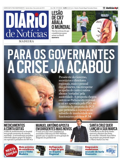 Edição do dia 5 Junho 2014 da pubicação Diário de Notícias