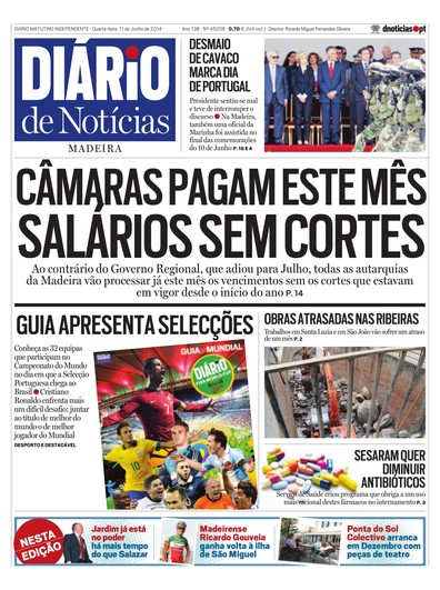 Edição do dia 11 Junho 2014 da pubicação Diário de Notícias