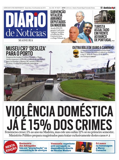 Edição do dia 21 Novembro 2014 da pubicação Diário de Notícias