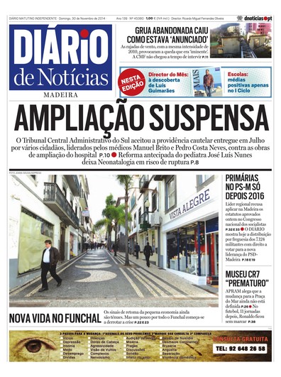 Edição do dia 30 Novembro 2014 da pubicação Diário de Notícias