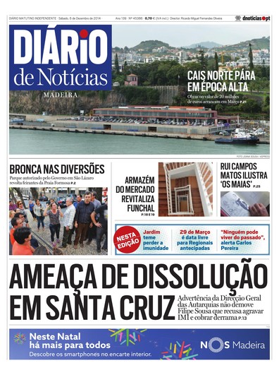 Edição do dia 6 Dezembro 2014 da pubicação Diário de Notícias