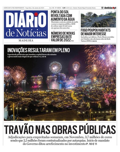 Edição do dia 2 Janeiro 2024 da pubicação Diário de Notícias