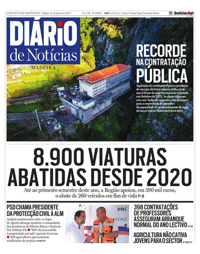 Edição do dia 31 Agosto 2024 da pubicação Diário de Notícias