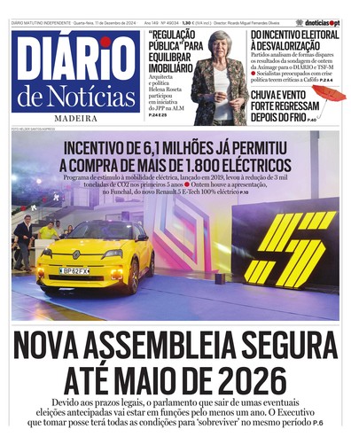 Edição do dia 11 Dezembro 2024 da pubicação Diário de Notícias