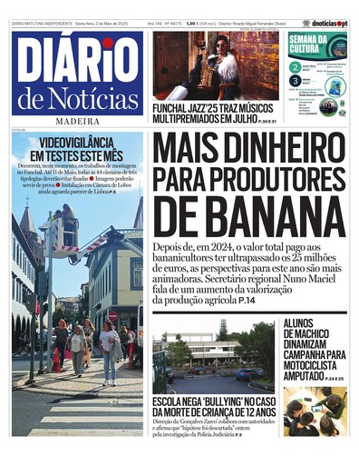Edição do dia 2 Maio 2025 da pubicação Diário de Notícias