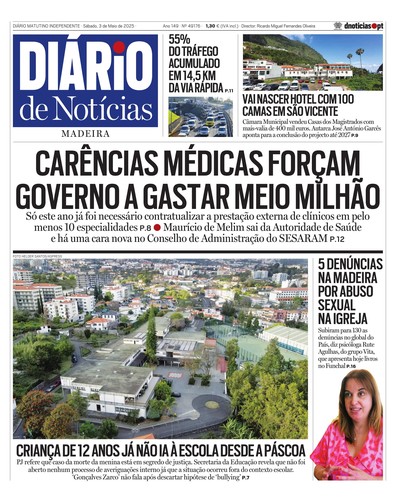 Edição do dia 3 Maio 2025 da pubicação Diário de Notícias