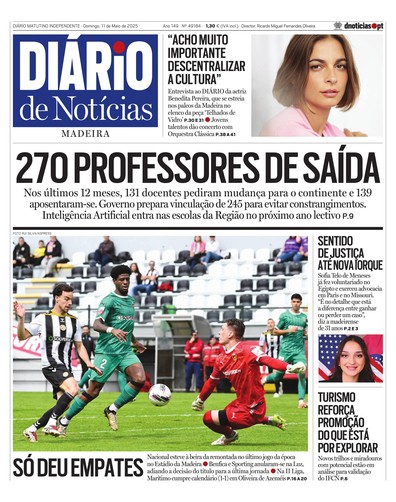 Edição do dia 11 Maio 2025 da pubicação Diário de Notícias