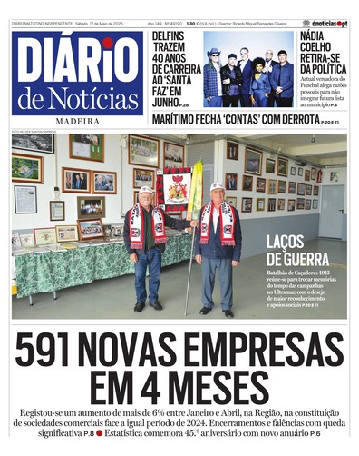 Edição do dia 17 Maio 2025 da pubicação Diário de Notícias