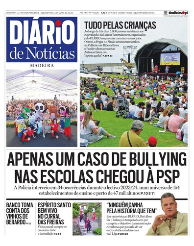 Edição do dia 2 Junho 2025 da pubicação Diário de Notícias