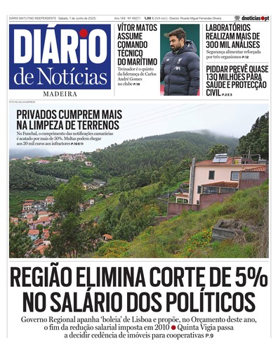 Edição do dia 7 Junho 2025 da pubicação Diário de Notícias