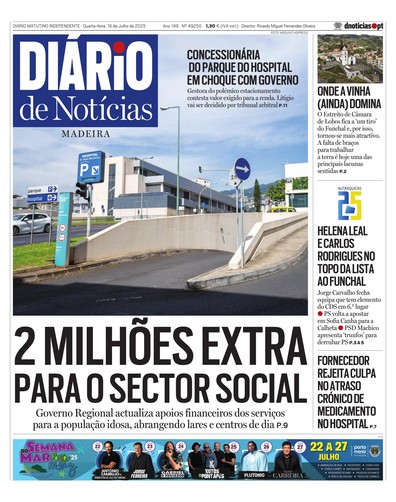 Edição do dia 16 Julho 2025 da pubicação Diário de Notícias