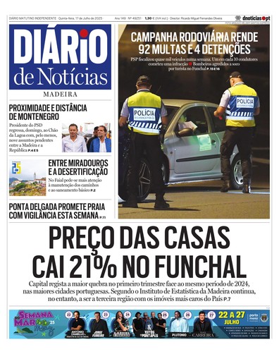 Edição do dia 17 Julho 2025 da pubicação Diário de Notícias