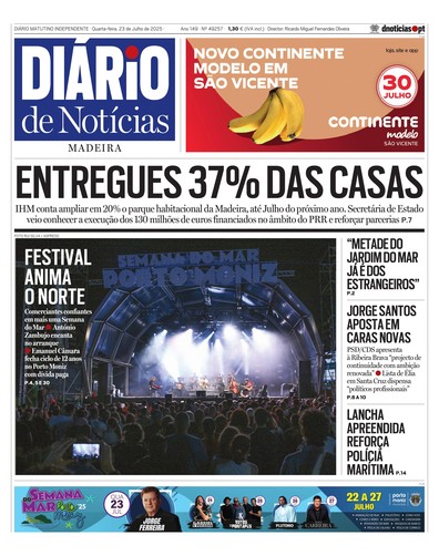 Edição do dia 23 Julho 2025 da pubicação Diário de Notícias