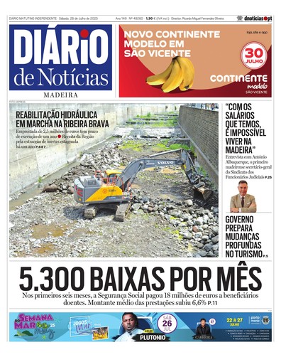 Edição do dia 26 Julho 2025 da pubicação Diário de Notícias
